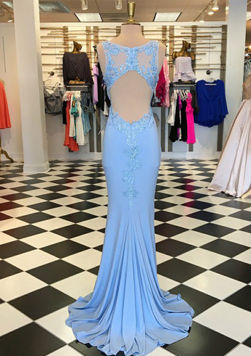 Women Appliques Prom Dress Long Mermaid Evening Gowns Fashion Formal Party Dress YPD791