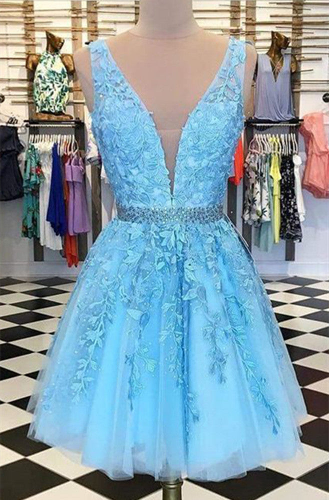 Women Beads Prom Dresses Short Cocktail Gowns Girls Lace Homecoming Dresses Short Graduation Dress YHD114