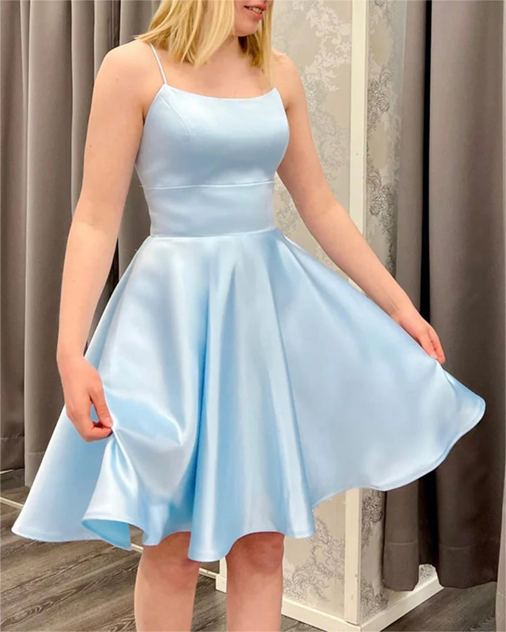 Women A-Line Homecoming Dresses Mini Girls Backless Cocktail Party Gowns YHD334