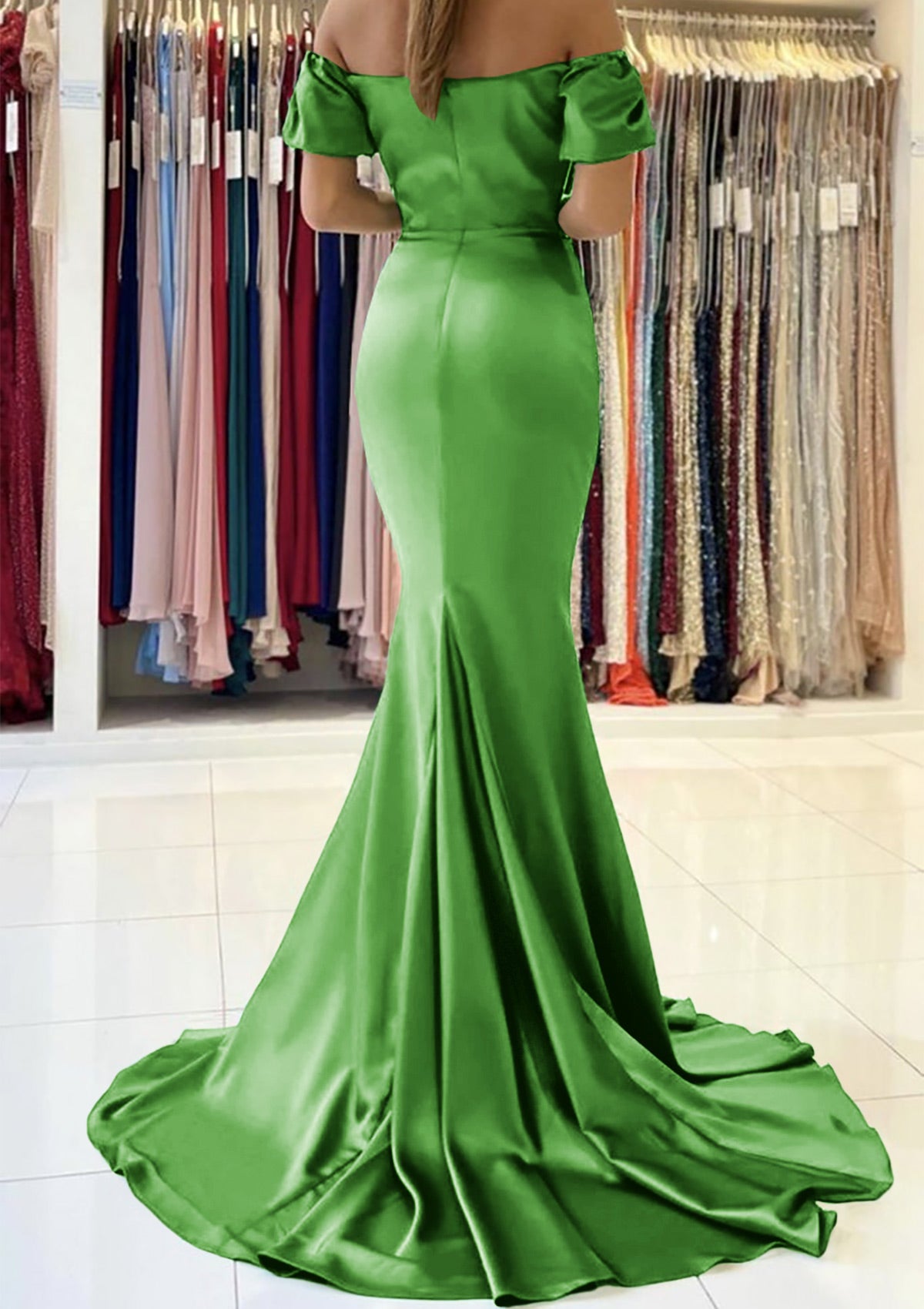 Women Mermaid Prom Dress Long Off Shoulder Evening Gowns Sweetheart Formal Party Dress YPD774