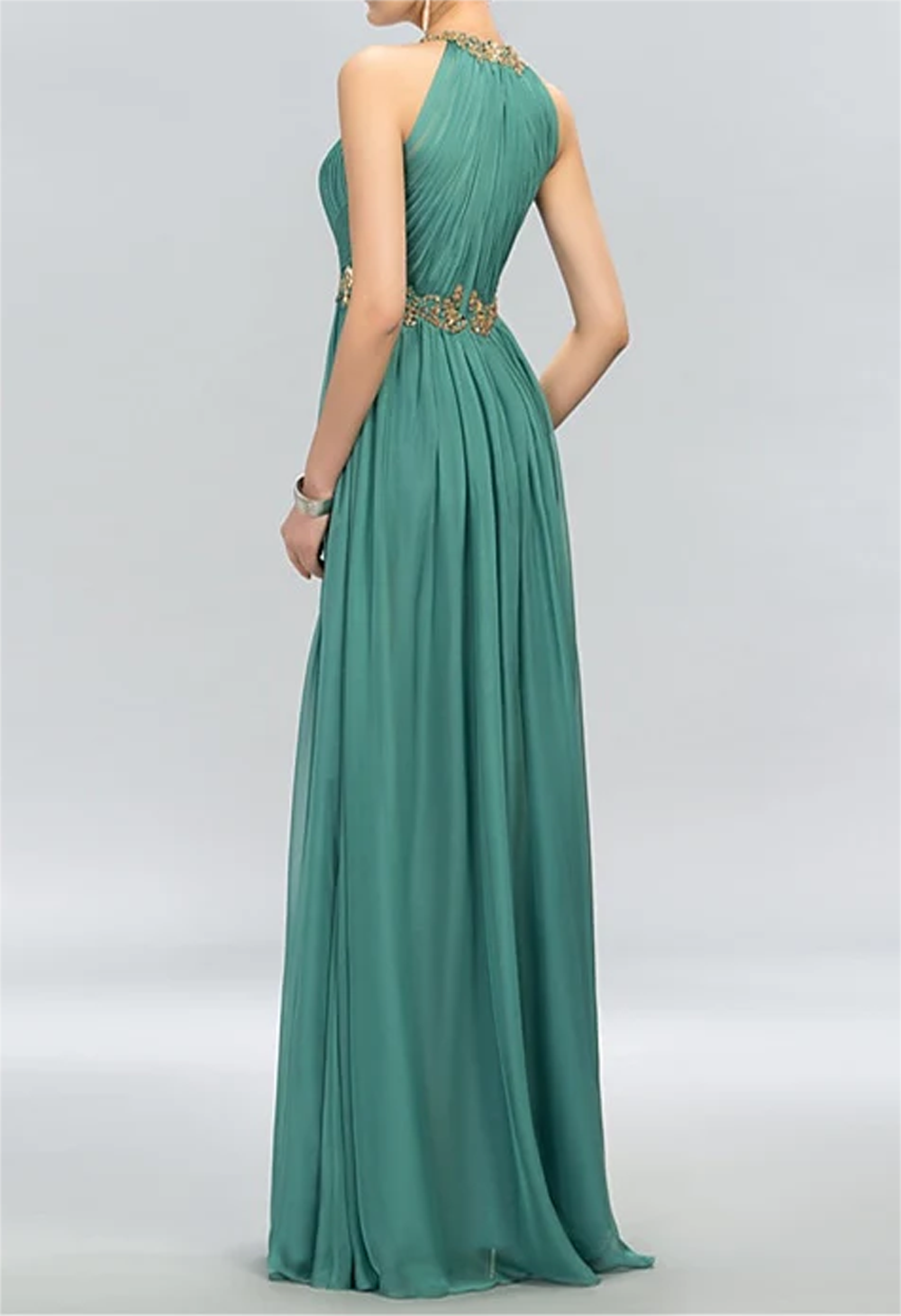 Women Halter Prom Dress Long Beaded Evening Gowns Floor Length Formal Party Dress YPD737