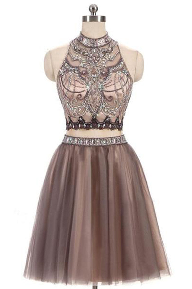 Women Beads Prom Dresses Short Cocktail Gowns Girls Homecoming Dresses Short Graduation Dress YHD079