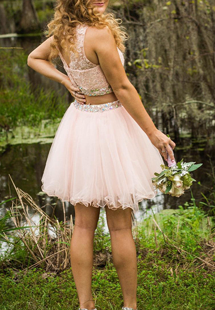 Women Lace Prom Dresses Short Cocktail Gowns Girls Beads Homecoming Dresses Short Graduation Dress YHD105