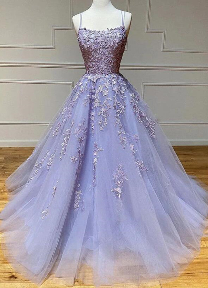 Women Lace Prom Dresses Long Appliques Evening Gowns Formal Party Dress YPD520