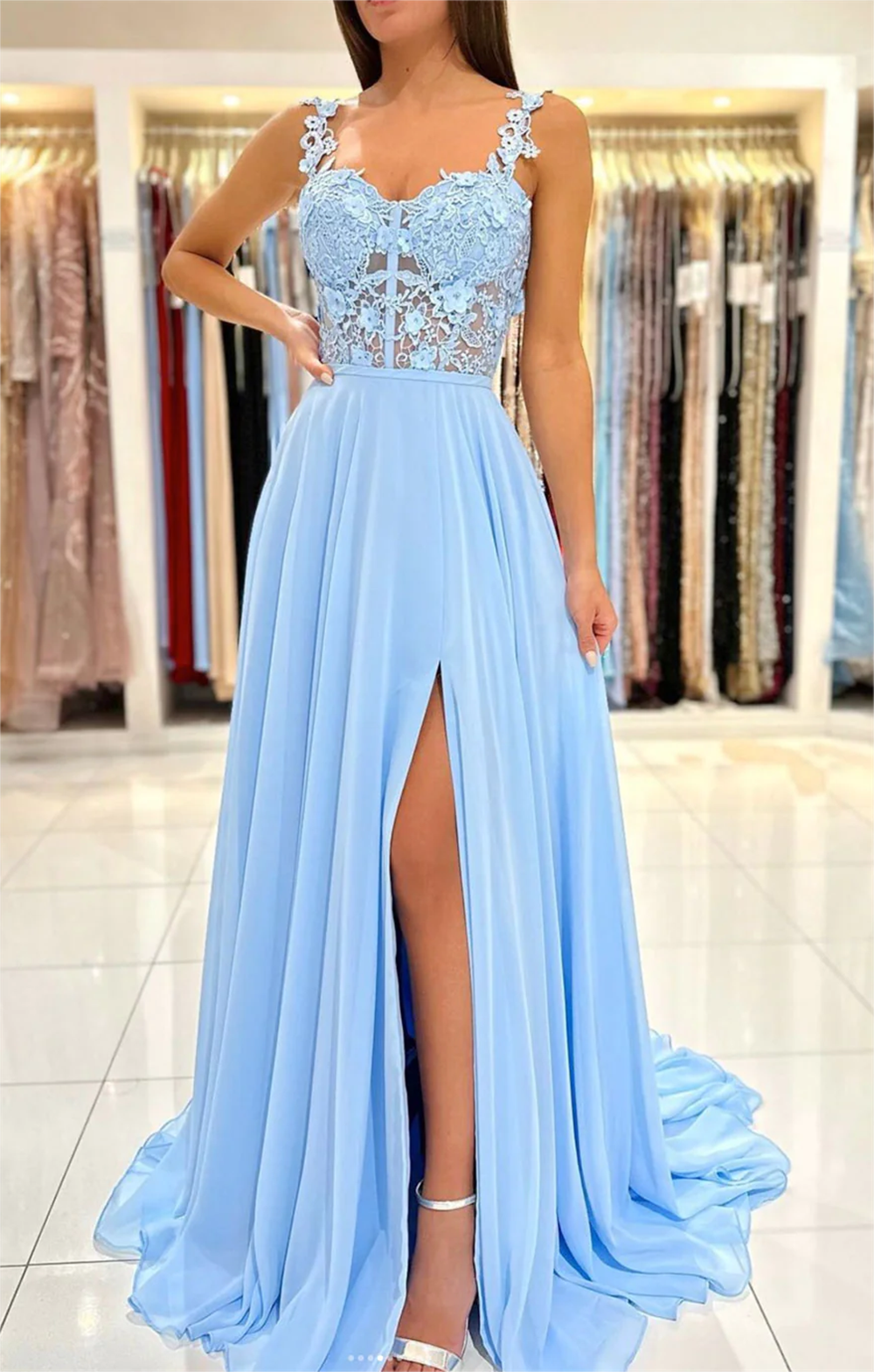 Women Lace Prom Dresses Long Sweetheart Evening Gowns Formal Party Dress YPD473