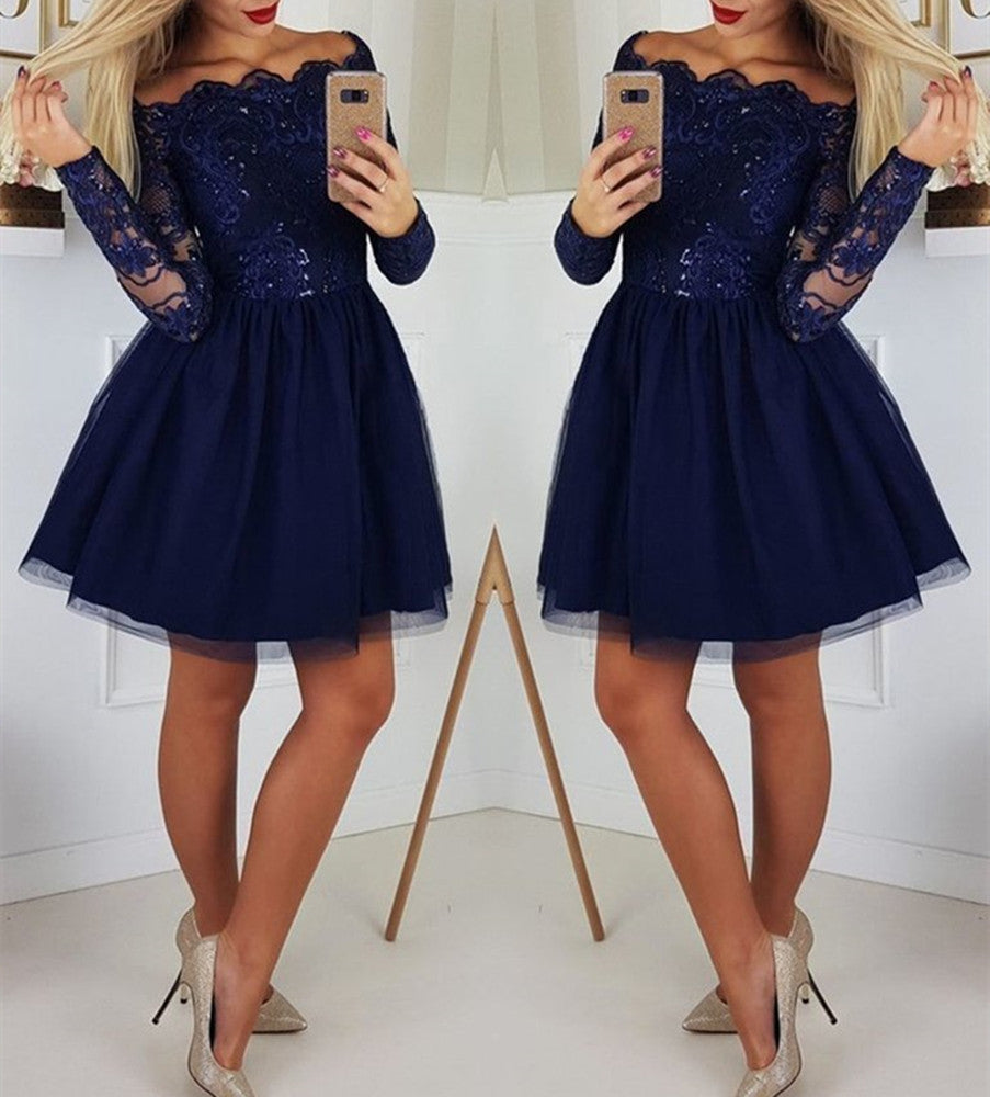 Women Lace Prom Dresses Short Cocktail Gowns Girls Homecoming Dresses Short Graduation Dress YHD080