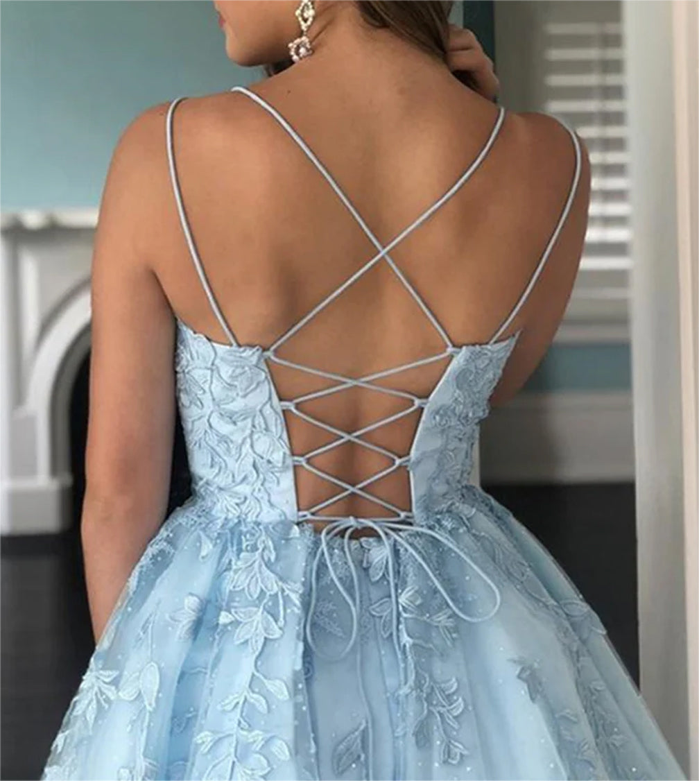 Women Lace Homecoming Dresses Mini Girls A-Line Appliques Cocktail Party Gowns YHD330