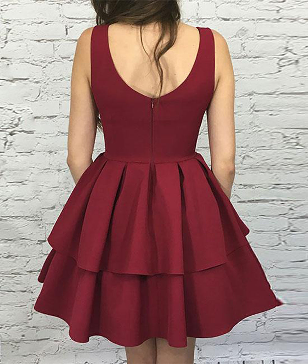Women Sweetheart Homecoming Dresses Mini Girls Burgundy Cocktail Party Gowns YHD322