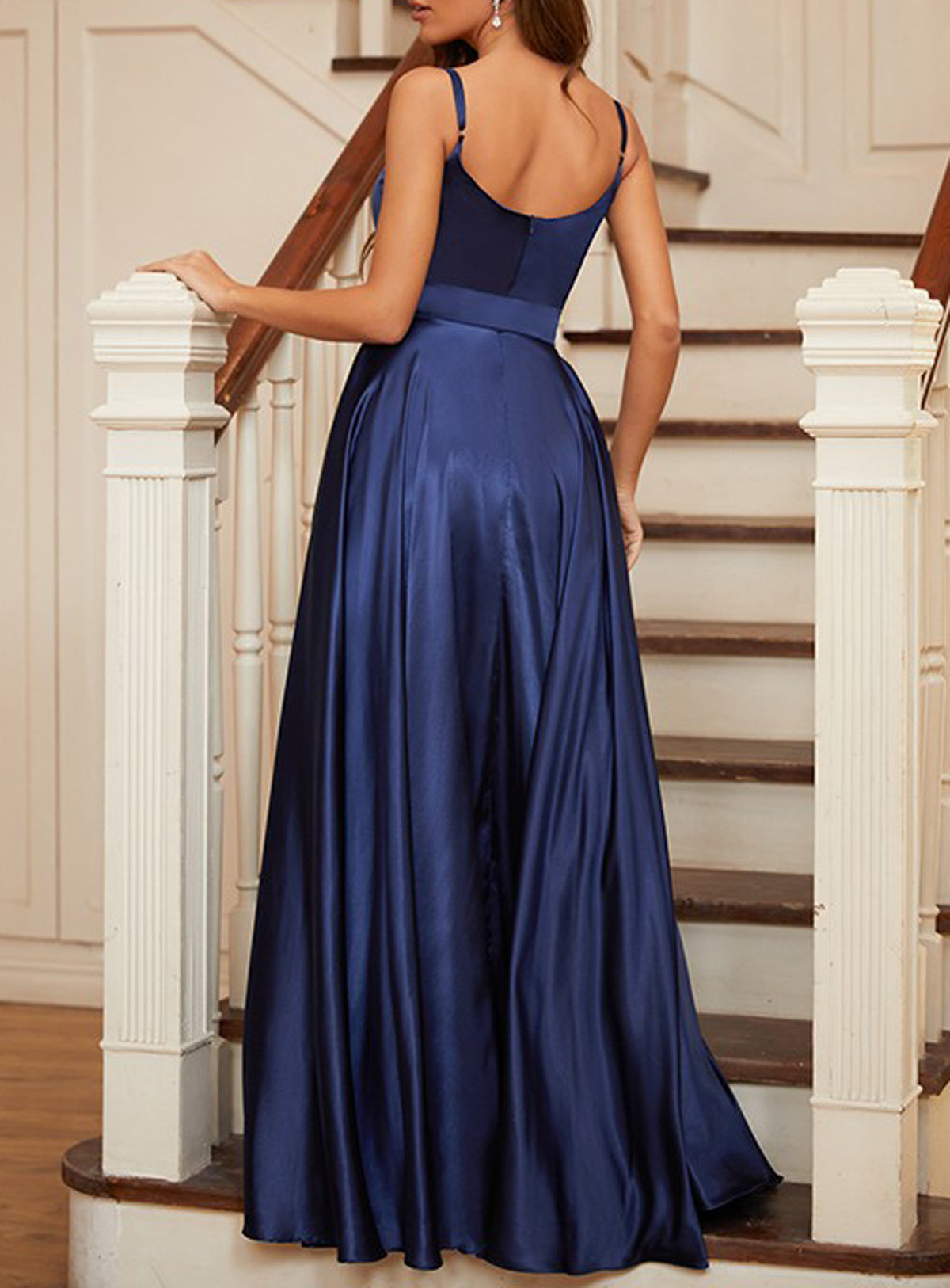 Women Floor Lrngth Bridesmaid Dress Long A-Line Prom Gowns Fashion Wedding Party Dress YBD046