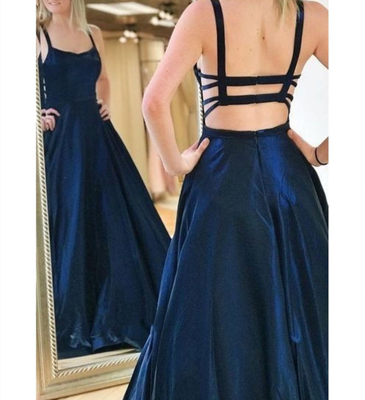 Women A-Line Prom Dresses Long Satin Evening Party Dress YPD184