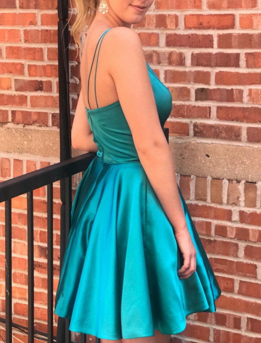 Women Satin Prom Dresses Short Cocktail Gowns Girls Homecoming Dresses Short Graduation Dress YHD042