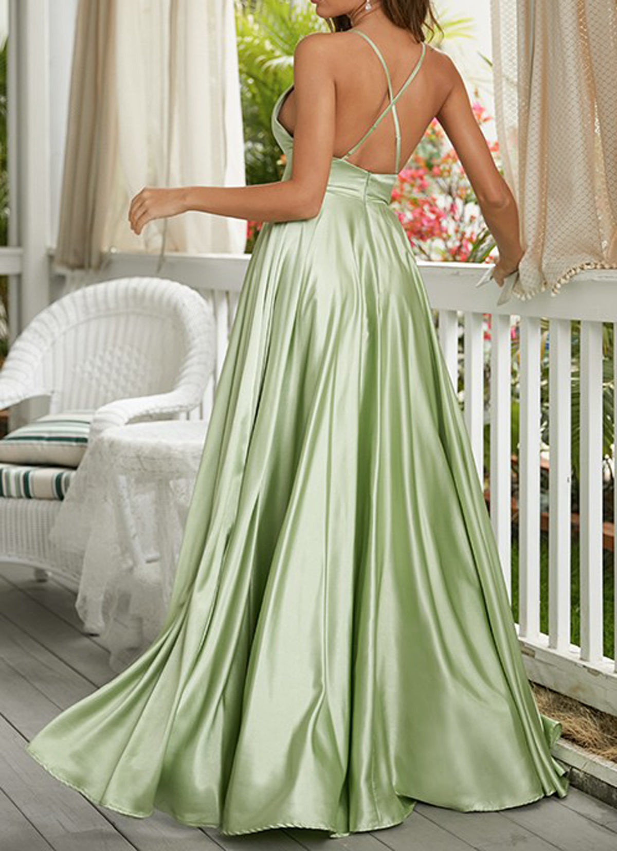 Women Open Back Prom Dress Long Spaghetti Straps Evening Gowns Fashion Party Dress YPD844
