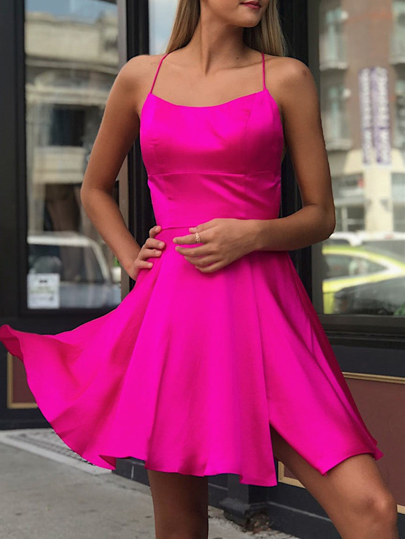 Women Satin Prom Dresses Short Cocktail Gowns Girls Homecoming Dresses Short Graduation Dress YHD046