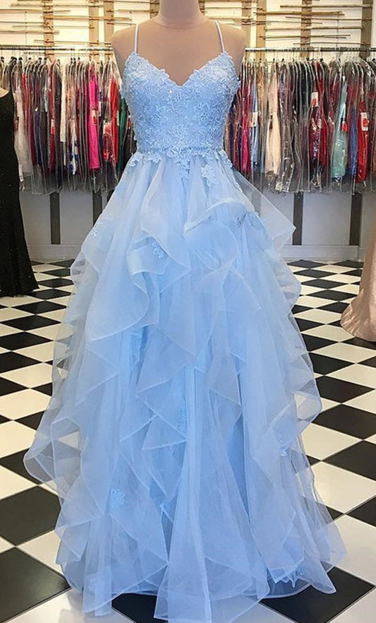 Women Lace Prom Dresses Long Appliques Evening Party Dress YPD236