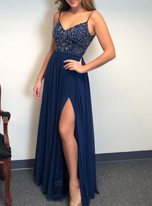Women Beads Prom Dresses Long Evening Gowns Formal Party Dress YPD261