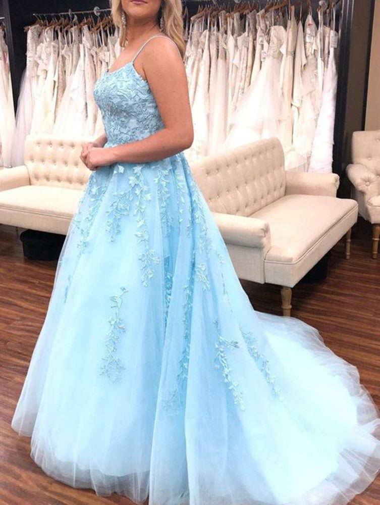 Women Lace Prom Dresses Long Appliques Evening Party Dress YPD131