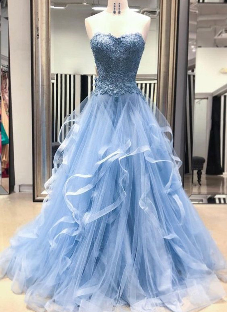 Women Lace Prom Dresses Long Appliques Evening Party Dress YPD104
