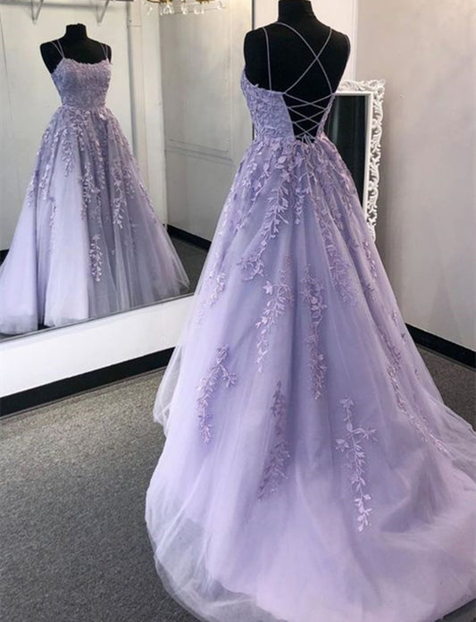Women Lace Prom Dresses Long Appliques Evening Party Dress YPD234