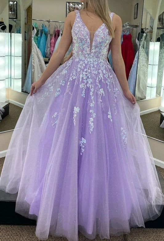 Women Lace Formal Prom Dresses Long Appliques Evening Party Gowns YPD944