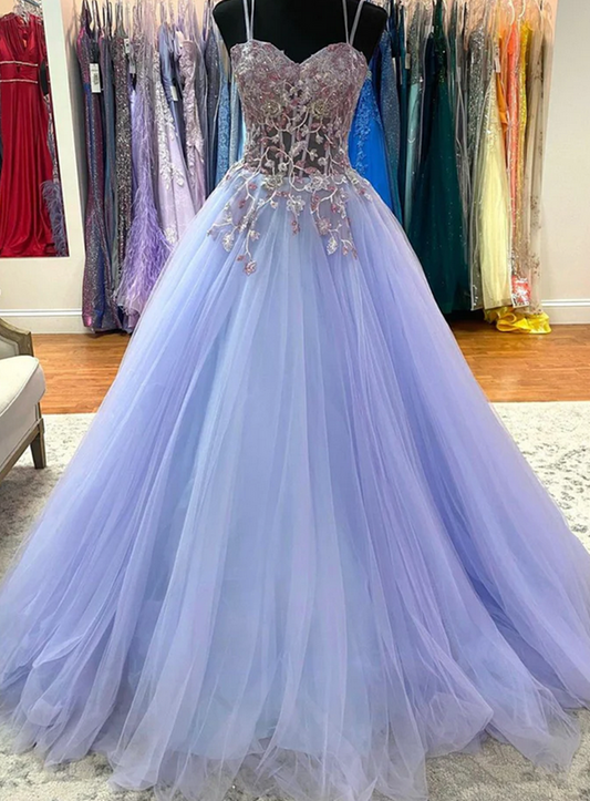Women Lace Prom Dresses Long A-Line Evening Party Dress YPD053