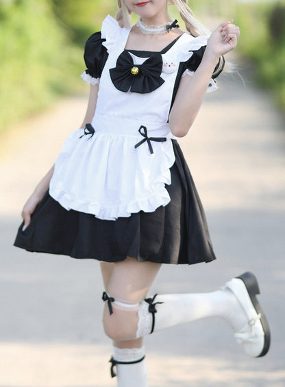 Anime Maid Cosplay Costume Dress for School Girls Halloween Maid Outfits Cute Lolita Dress YCC072