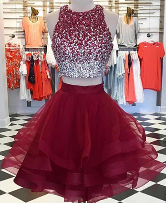 Women Beads Prom Dresses Short Cocktail Gowns Girls Homecoming Dresses Short Graduation Dress YHD215