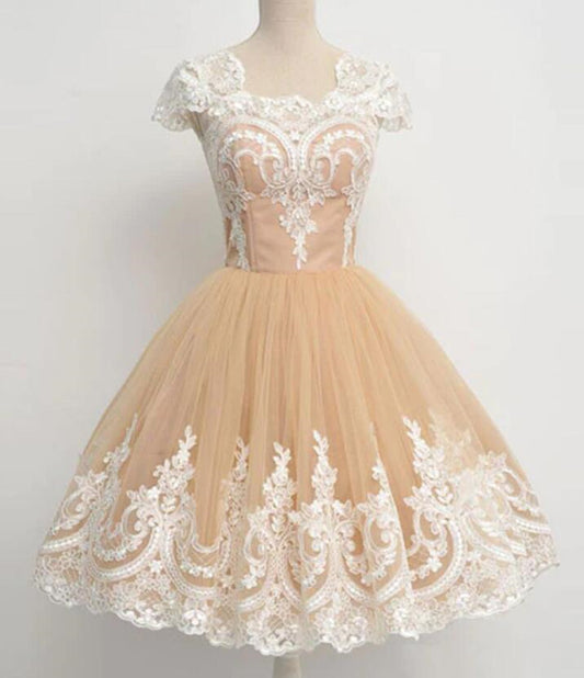 Women Appliques Prom Dresses Short Cocktail Gowns Girls Homecoming Dresses Short Graduation Dress YHD230