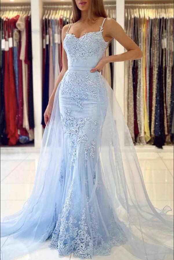 Women Mermaid Appliques Wedding Dresses Long Tulle Bridal Gowns YWD109