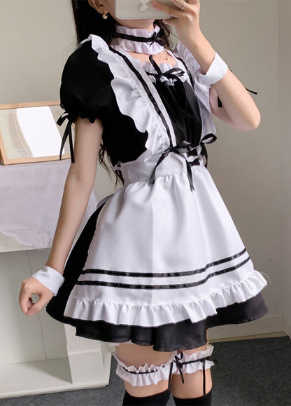 Anime Maid Cosplay Costume Dress for School Girls Halloween Maid Outfits Cute Lolita Dress YCC086