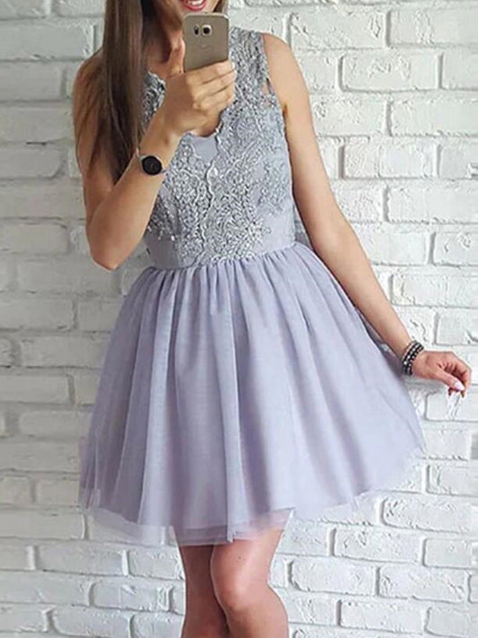 Women Appliques Prom Dresses Short Cocktail Gowns Girls Homecoming Dresses Short Graduation Dress YHD217