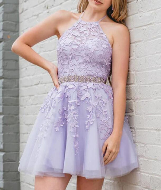 Women Lace Prom Dresses Short Cocktail Gowns Girls Appliques Homecoming Dresses Short Graduation Dress YHD262