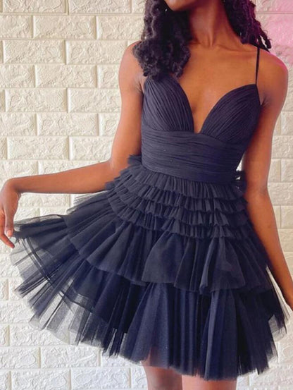 Women Tulle Prom Dresses Short Cocktail Gowns Girls Homecoming Dresses Short Graduation Dress YHD143