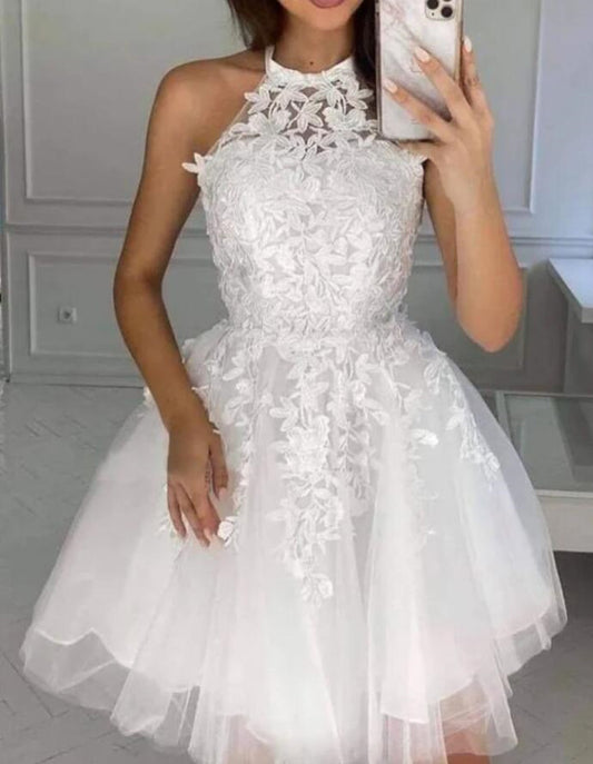 Women Appliques Prom Dresses Short Cocktail Gowns Girls Homecoming Dresses Short Graduation Dress YHD163