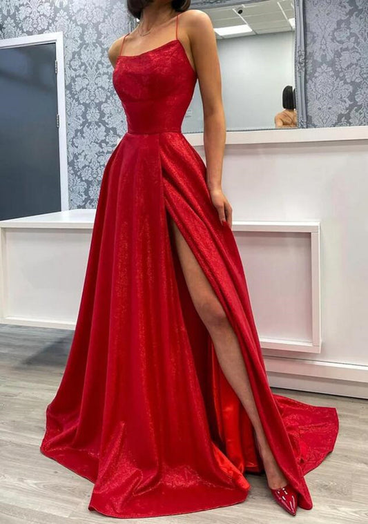 Women Side Slit Prom Dresses Long Backless Evening Gowns Formal Party Dress YPD352