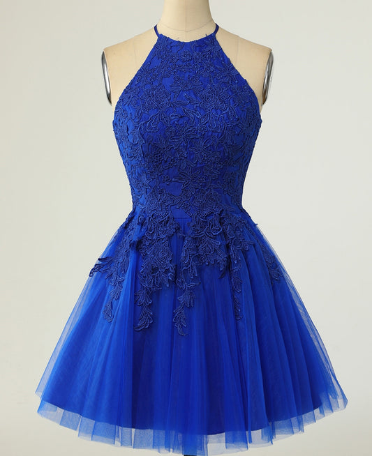 Women Lace Prom Dresses Short Cocktail Gowns Girls Appliques Homecoming Dresses Short Graduation Dress YHD287