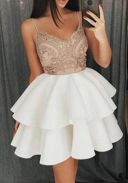 Women Lace Prom Dresses Short Cocktail Gowns Girls Homecoming Dresses Short Graduation Dress YHD192