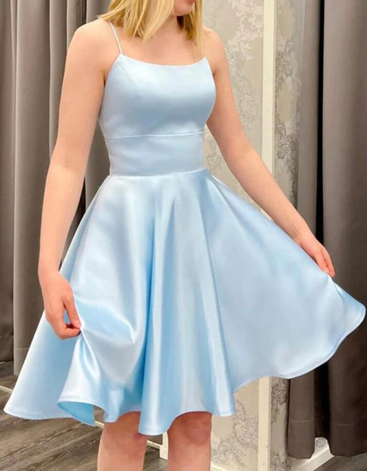 Women Satin Prom Dresses Short Cocktail Gowns Girls Homecoming Dresses Short Graduation Dress YHD247