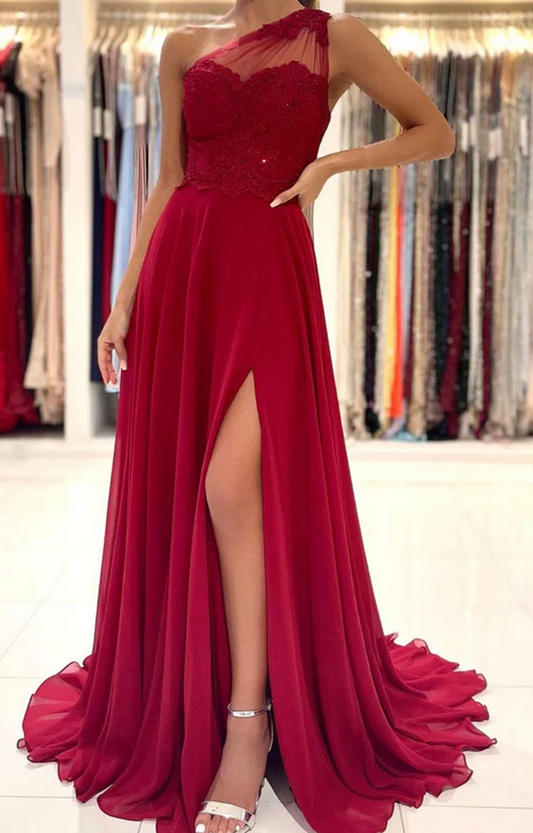 Women Lace Prom Dresses Long Appliques Evening Party Dress YPD078