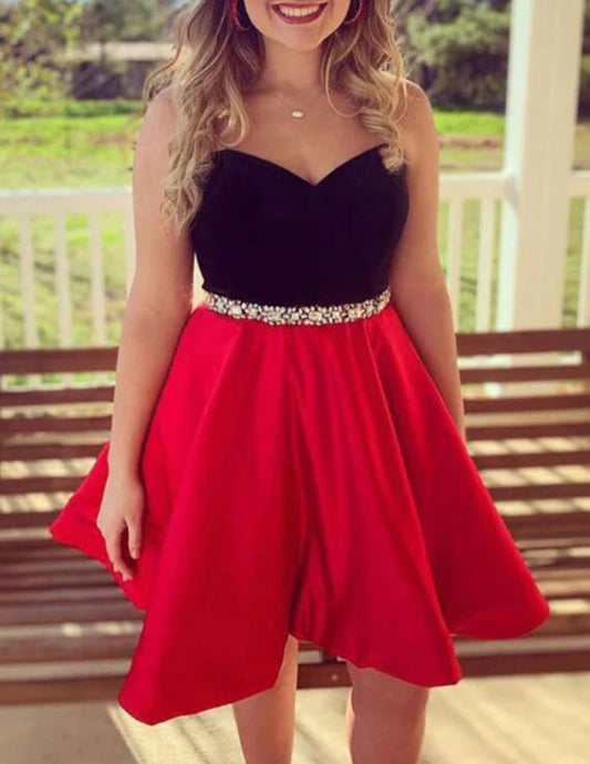 Women Satin Prom Dresses Short Cocktail Gowns Girls Homecoming Dresses Short Graduation Dress YHD188
