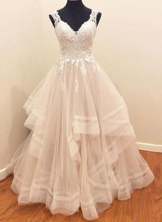 Women Lace Prom Dresses Long Sweet 16 Appliques Evening Gowns Formal Party Dress YPD320