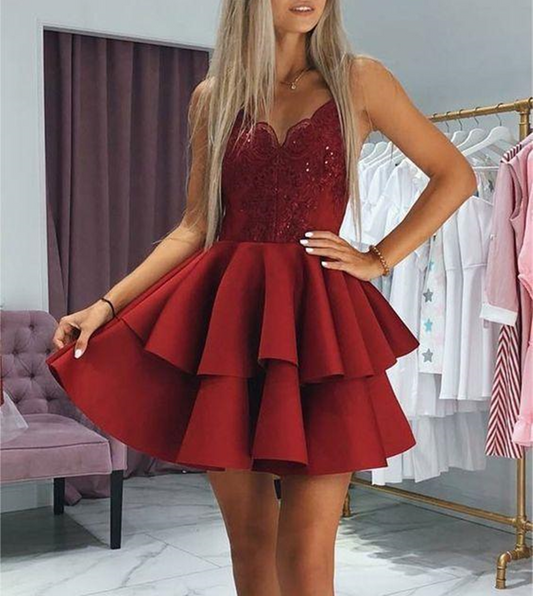 Women Lace Prom Dresses Short Cocktail Gowns Girls Appliques Homecoming Dresses Short Graduation Dress YHD020