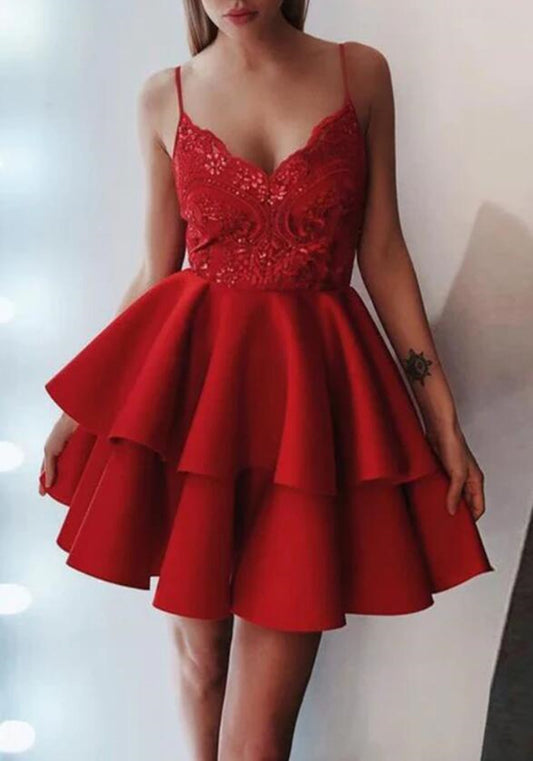 Women Lace Prom Dresses Short Cocktail Gowns Girls Homecoming Dresses Short Graduation Dress YHD195