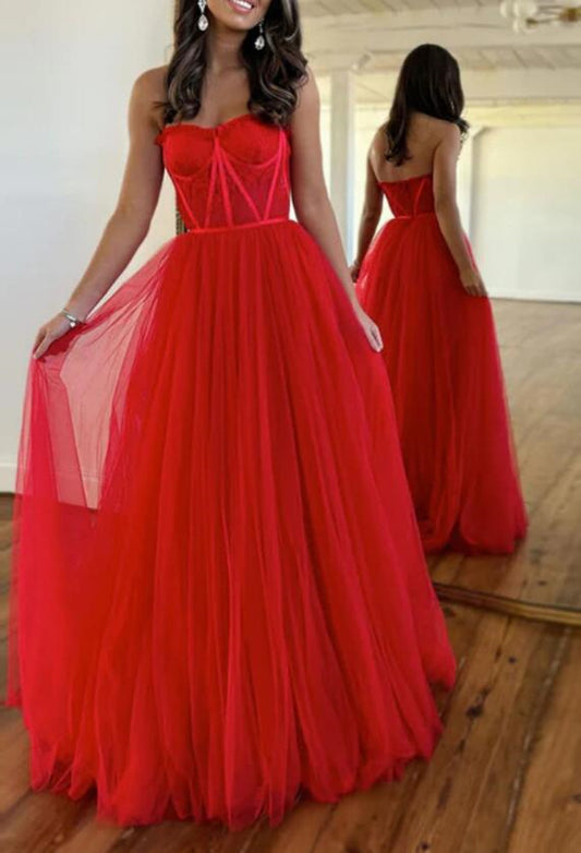 Women Lace Prom Dresses Long Slit Evening Gowns Formal Party Dress YPD296
