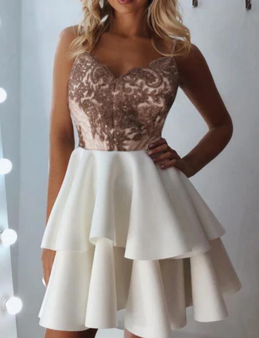 Women Lace Prom Dresses Short Cocktail Gowns Girls Homecoming Dresses Short Graduation Dress YHD180