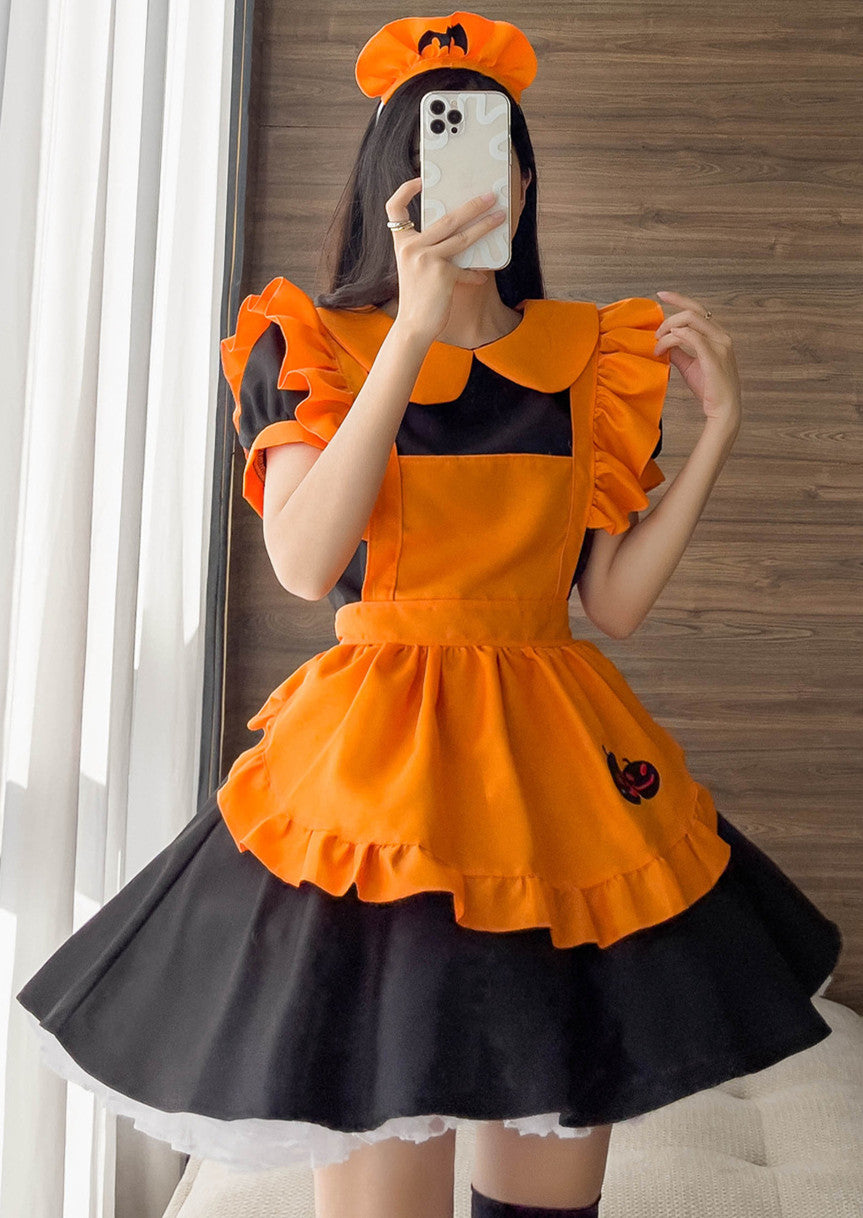 Anime Maid Cosplay Costume Dress for School Girls Halloween Maid Outfits Cute Lolita Dress YCC007