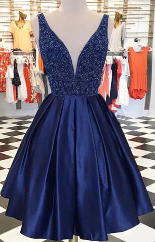 Women Beaded Prom Dresses Short Cocktail Gowns Girls Homecoming Dresses Short Graduation Dress YHD211