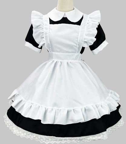 Anime Maid Cosplay Costume Dress for School Girls Halloween Maid Outfits Cute Lolita Dress YCC036