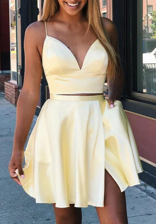 Women Satin Prom Dresses Short Cocktail Gowns Girls Homecoming Dresses Short Graduation Dress YHD159