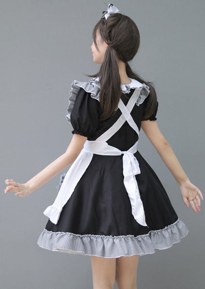 Anime Maid Cosplay Costume Dress for School Girls Halloween Maid Outfits Cute Lolita Dress YCC105