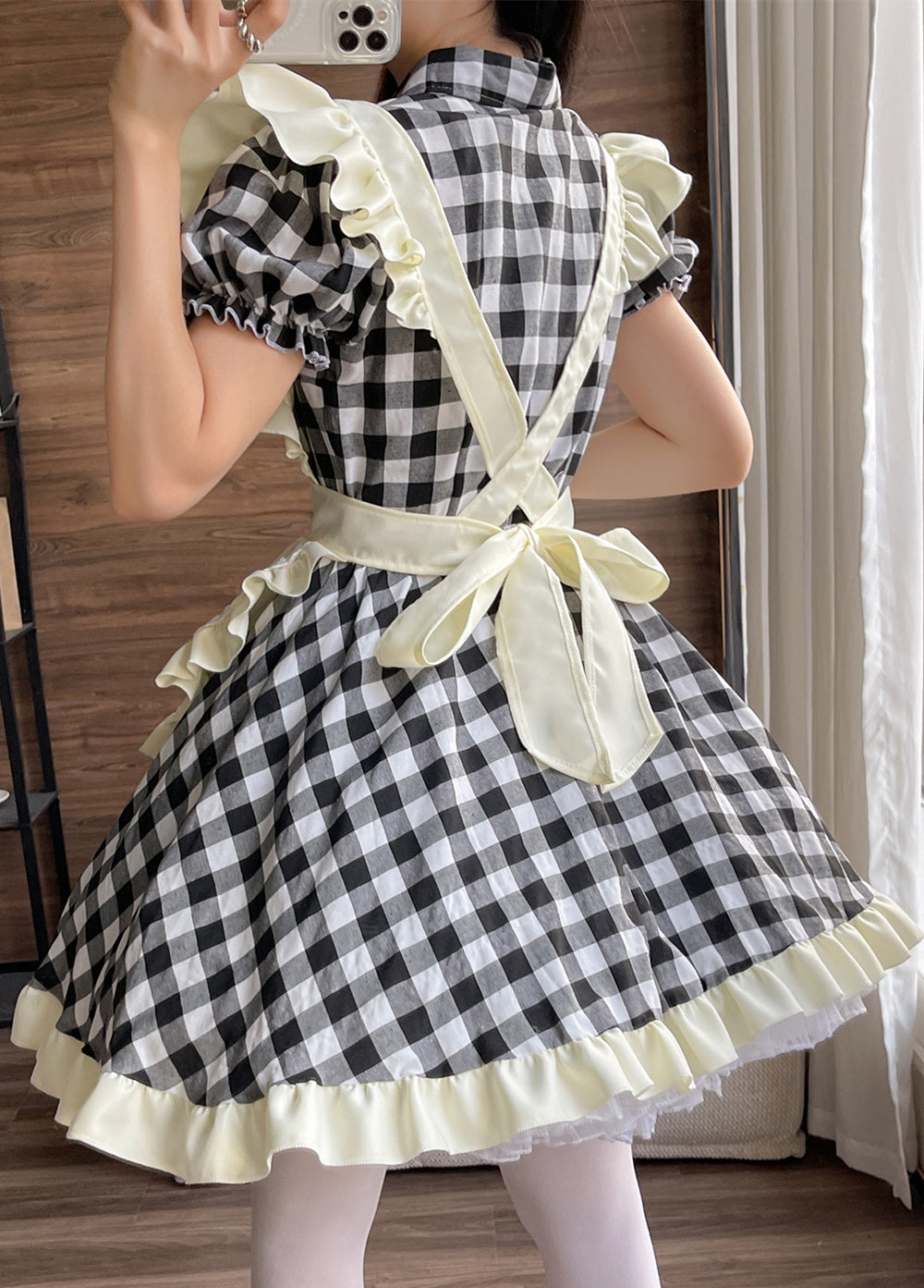 Anime Maid Cosplay Costume Dress for School Girls Halloween Maid Outfits Cute Lolita Dress YCC033